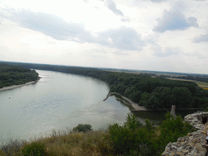 The confluence of the rivers of Moravia and the Danube